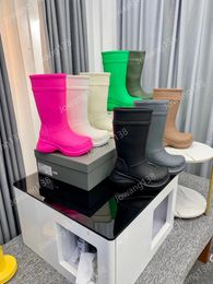 Cr Paris OCS Bottes de pluie Designer Hommes Femmes Trooper Boot Printemps Automne Style Bottes de mode de luxe en caoutchouc EVA et plastique Anti-dérapant fond épais Bottes d'extérieur Taille 35-45