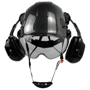 Casque de sécurité CR06X avec visière pour lunettes d'ingénieur CE EN397 Construction casque antibruit ABS protection casquette de travail hommes