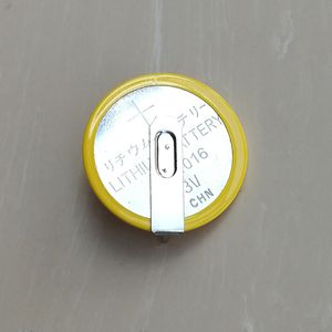Pile bouton au Lithium CR2016 3V, avec broches/onglets, 200 pièces par lot, broches à souder 100% neuves