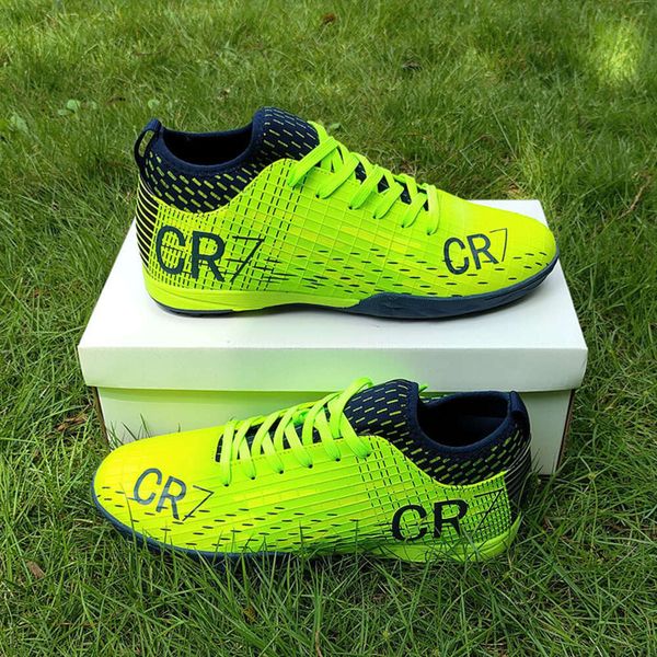 Botas de fútbol de césped CR7 TF Soccer tacos para jóvenes zapatos de entrenamiento bajo para mujeres para hombres