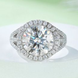 Bague en diamant Moissanite certifié GRA VVS1 5ct pour femmes, en argent Sterling 100% 925, bijoux de mariage de bonne qualité, test de diamant réussi, taille 6-11