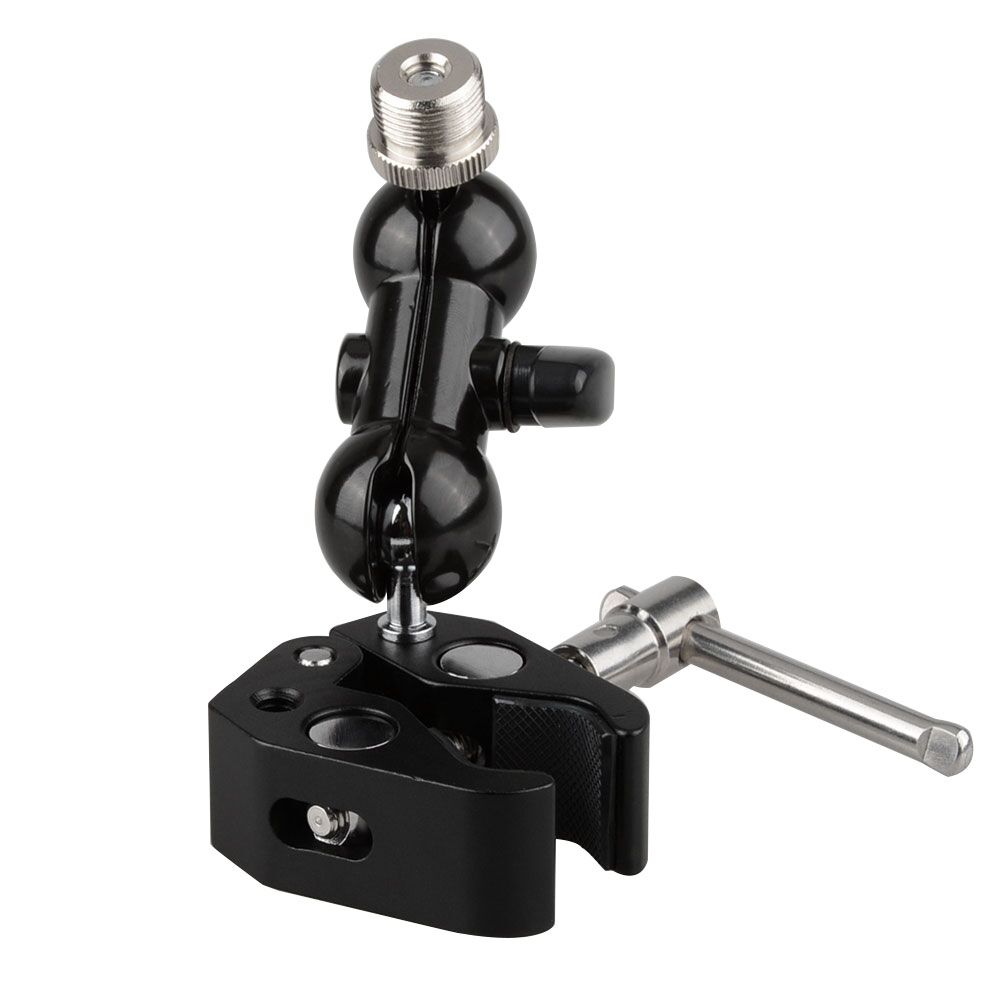 CAMVATE Crab clamp & Mini Ball Head Camera Mount with 5/8" Male Thread fr Microphones