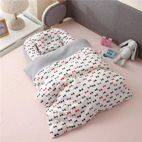 Cunsinets de cuna cuna nido de bebé portátil con colcha cama de guardería Cuna de algodón para un juego de cama nacido accesso para infantes para dormir