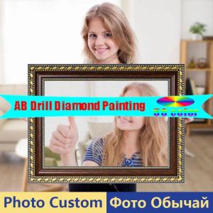 Craft 5D Diy Foto Custom Ab Diamond schilderen Kruissteek Vol vierkant/ronde strass Diamond Mozaïek Kit Diamond borduurgift