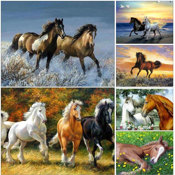 Craft Animal Horse DIY 5d Diamond Painting Tools and Accessoires 2023 Home Decor Diamond Mosaic Kit PHOTO PHOTO PHOTO PHOTURE DIY Set Art