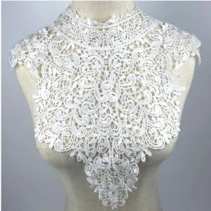 Collifère Fleur Fleur Venois Sequine Floral Broidered Applique Trim décoré Collier de décolleté de dentelle Couture 1PCS