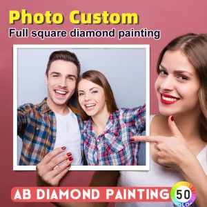 Craft Custom Diamond Painting Photo 5D AB CARTOR CARTOONE BRODERY KIT MOSAIC Square Round Round Cross Crost Stitch Home Mural Art