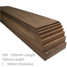 Bandes de planches de bois massif en noyer noir naturel, artisanat personnalisé, longueur 100mm 500mm 1 50mm d'épaisseur, 2 pièces, bricolage pour meubles, décoration de maison