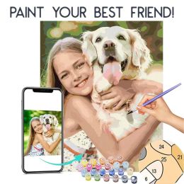 Craft Custom Paint by Numbers Dropshipping VIP DIY Kit Oil Portret van Foto op canvas