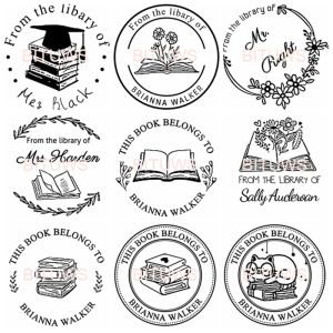 Craft Aangepaste Ex Libris Stamp Aangepaste fotosensitieve inktzegel voor bibliotheekboek Personaliseerde postzegels Auto -inktadresstempel