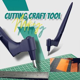 Craft Cutting Tools 360 Roterend mes Papieren Cutter 3 Snijmessen Messen snijden Pen Diy Art Wear-weerstaande kunstgesneden gereedschap