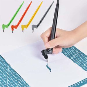 Herramientas de corte para manualidades, herramienta para manualidades, cuchilla giratoria 360, cortador de papel, 3 cuchillas de repuesto, corte resistente al desgaste para arte DIY