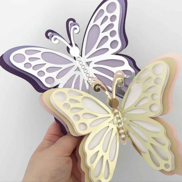 Dies Craft en capas Butterfly 3D Metal Cutting Dies Cut Die Making Birthding Regalo Scrapbooking Album Carning Paper Rarsing