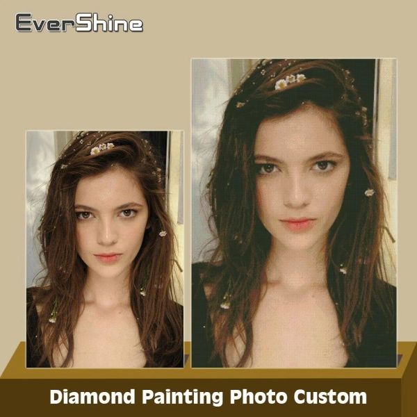 Craft Evershine DIY Diamond Painting Photos personnalisées 5d Diamond Broderie Full Square / Round Mosaic, faites votre propre image de strass
