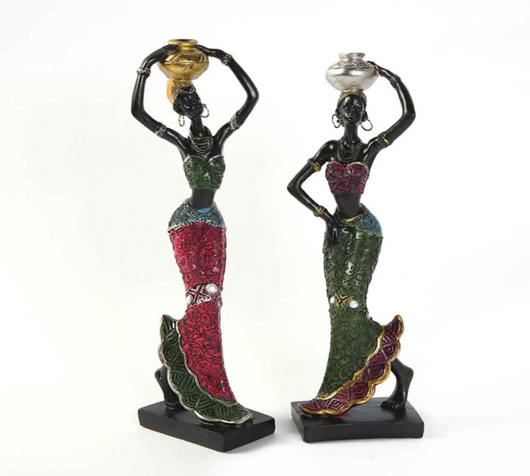 Craft Home Decories Akcesoria Ozdoby Ozdoby Afrykańskie Kobieta Staue Kreatywna rzeźba T2007036927637