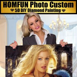 Craft Homfun 5D DIY Diamond Painting!Private Custom!PHOTO CUSTOM!Faites votre propre cadeau de broderie de diamant de forage complet de foret complet