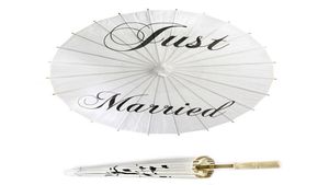 Artisanat papier parapluie de mariage Parasol faveurs diamètre 42 cm trois styles merci juste marié MRMRS fête po accessoires 10 pièces lot5460249