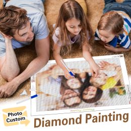 Craft Sdoyuno Photo personnalisé 5D Diamment Diamond Painting Cross Stitch Private Custom Mosaic Diamond Painting Full Square Diamond Broderie