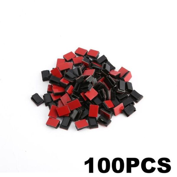 Herramientas artesanales 100 PCS Clips de cable autoadhesivos Abrazaderas de soporte de alambre Organizador de datos de automóvil Gestión de cables Tie Fix277Y