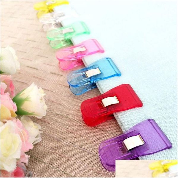 Outils d'artisanat 1000Pcs / Lot Clips de couture Mticolor Pinces à tissu en plastique Patchwork Craft Porte-vêtements Quilting Clip Home Garden Arts, Cr Dhdyu