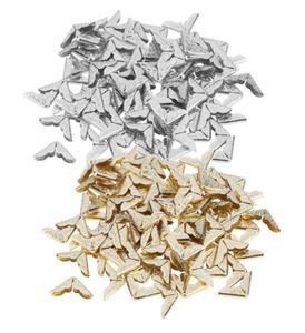 Craft Tools 100 PCS Tone Scrapbooking Corner Protectors Card File Menu Metal Book5937564