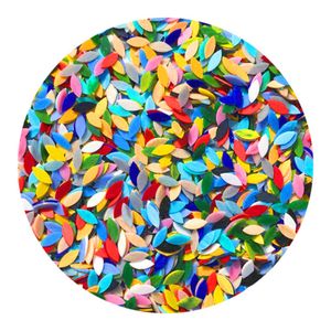 Ambachtelijke gereedschappen 100x gemengde kleuren bloembladen mozaïektegels handgesneden glas in lood kunstdecoratie 230211