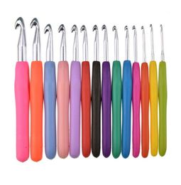 Craft Tools 14pcs/Set Diy Crochet Hooks 2mm-10 mm gladde breaalnaalden ergonomische zachte greephandgrepen voor artritische handen