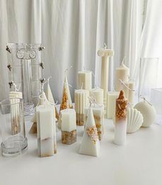 Outils d'artisanat 1 pièces moules de bougies pour la fabrication de piliers carrés cylindres en plastique bricolage artisanat plâtre plâtre moule 4634837