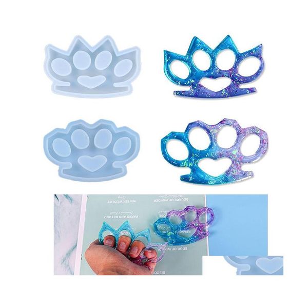 Craft Tools 2 stks Tiger Claw armband Sile Mould Key accessoires Diy Ring Vuist Sluiting Wolf Broken Window Drop Delivery Home Garden Arts Dhzrl