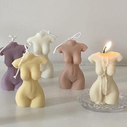 Herramientas de artesanía Cuerpo de arte 3D Vela molde de perfume femenino Silicona Fragancia Hacer decoración de jabón de moho de cera274m