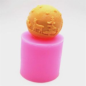 Artisanat Outils 3D Boule De Noël Silicone Bougie Savon Moule Faire DIY Fondant Gâteau Décoration C63B281J