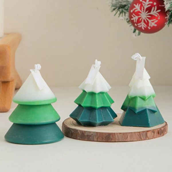 Herramientas artesanales 3D Árbol de Navidad Herramienta para hacer velas Planta Jabón Cristal Resina Yeso Molde de silicona Molde de chocolate Fiesta Atmósfera Decoración Regalos