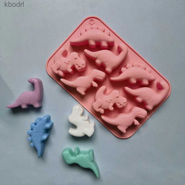 Outils d'artisanat 3D dinosaure Silicone moule gâteau chocolat bonbons Fondant bougie savon artisanat gâteau moule pâtisserie cuisson bricolage Silicone décor cuisson moule YQ240115