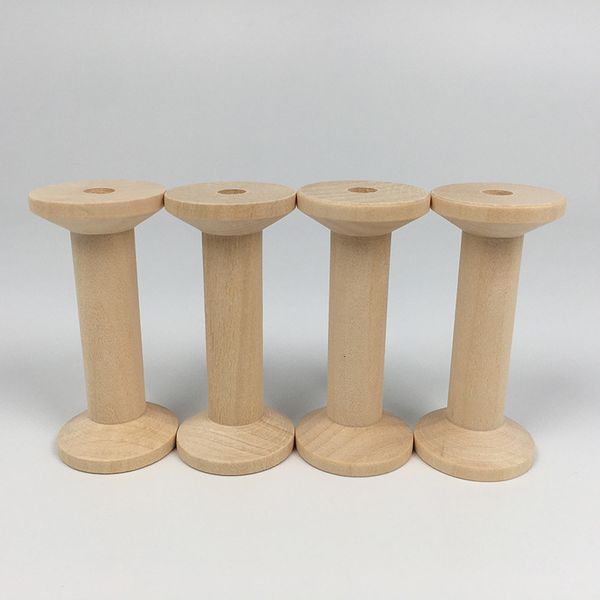 Herramientas artesanales 5-100 piezas Venta al por mayor 75x35 mm Grandes bobinas de madera vacías naturales Carretes Coser Punto de cruz Hilo Herramienta Alambre Costura para DIY Twine 230821