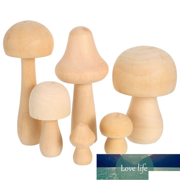 Outils d'artisanat 6 pcs enfants inachevés graffiti bois champignon cheville bois naturel pour bricolage prix d'usine expert design qualité drop deliv dhp0w