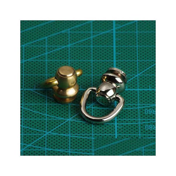 Herramientas artesanales 6 piezas Giratorios de latón Anillo de bloqueo Hebilla Hecha a mano D Bolsa Accesorios Lage Percha DIY Hardware Parte Home Garden Arts, Crafts Dh8Lc