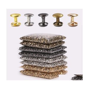 Craft Tools 6Mm 8Mm Metal Double Cap Rivets Studs Round Rivet For Leather Bag Belt Garments Hat Shoes Pet Collar Diy Repair Drop Del Dhpb8