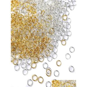Handwerkswerkzeuge 8 mm offene Sprungringe Edelstahl Schlüsselanhänger für Ohrring Halskette Armband DIY Schmuckherstellung Erkenntnisse Sier Gold Xb1 Dro Dhqx7
