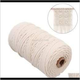 Craft Tools Arts, Crafts Gifts Home Garden Drop Delivery 2021 2mm x 200 m Rame Catton Cord Hanging Dream Catcher For Hangings Plant Hangers