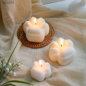 Craft Tools Bear Cat Paw Silicone Mold Candle Mold Scented Diy Handmade Candle Material Resin Mold Candle Making Supplies YQ240115