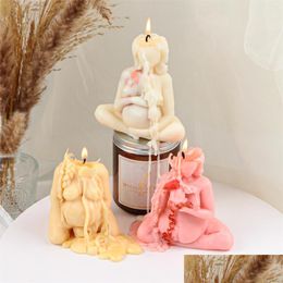 Craft Tools Craft Tools Msee Pic Figurine Woman In Labour Baart een kind Sile Sile Candle Mold Soap Aroma Modcraft Craftcraft Drop D OTFBJ