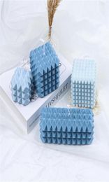 Craft Tools Cuboid Cone Silicone Candle Mold Diy Rectangle Aroma Bubble Square Soap 3D Stereo Decor Pleister Supplies Crystal Cinna1274639