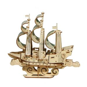 Hobbygereedschappen DIY Cruiseschip Houten puzzels Set 3D-bouwstenen Constructies Blokkensets Gemonteerde bootknutselmodellen om te bouwen YQ240119