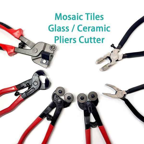 Outils d'artisanat Diy Mosaïque Bloc en céramique Tile Cutter Two Round Wheels Flat Crystal Glass File Art and Crafts Materials Wire Peeler 230211