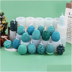 Herramientas artesanales Huevo de Pascua Vela perfumada Sile Molde DIY Jabón hecho a mano Yeso Resina Artesanía Haciendo Mod Decoración del hogar Adornos 2022 Drop Dhna0