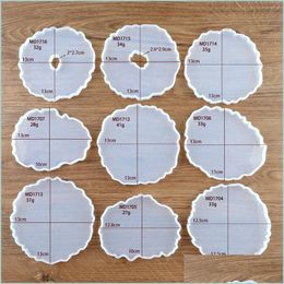 Craft Tools Epoxy Resin Sile Molds Irregar Diy Wave Coaster Mot