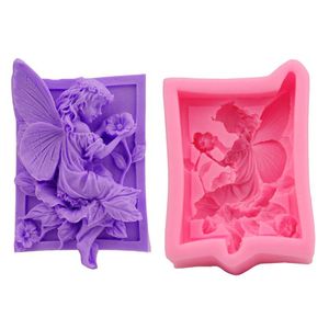 Craft Tool Flower Fairy Soap Mold Round Form Sun Moon Facees Silicone Diy Fondant Chocolate Cake Decorating Kitchen Bakgereedschap