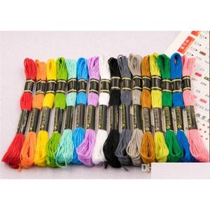 Outils d'artisanat Accueil 8.7 Yard Broderie Point De Croix Soie Cxc Similaire Dmc 447 Couleurs Drop Delivery Jardin Arts Artisanat Dh68O