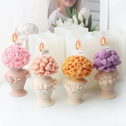 Hobbygereedschappen Lelie Boeket Vaas Kaars Siliconen Mal DIY Simulatie Hortensia Bloem Zeep Hars Mal Roos Bruiloft Decor Valentijnsdag Geschenken