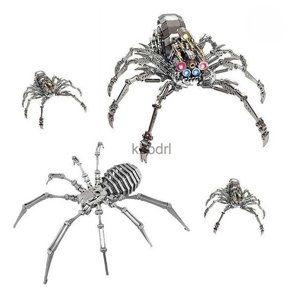 Herramientas artesanales Longpin 3D Rompecabezas de metal Juguete luminoso Spider King Modelos Kits de ensamblaje FloatingCity Steampunk Mecánico Insecto Jigsaw para adultos YQ240119